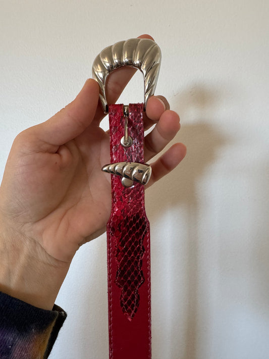Vintage red Tony Lama belt