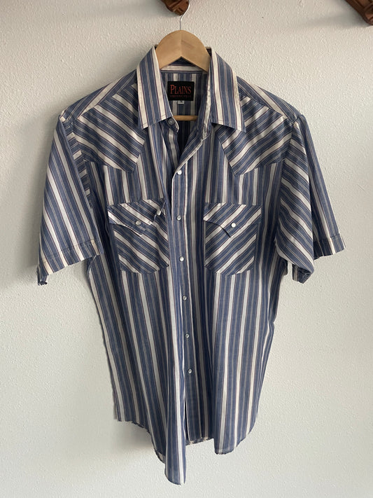 Western Stripe Pearlsnap Shortie Sz M