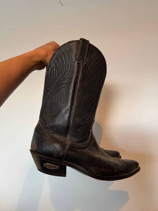 Vintage Black Cowboy Boots Sz 10