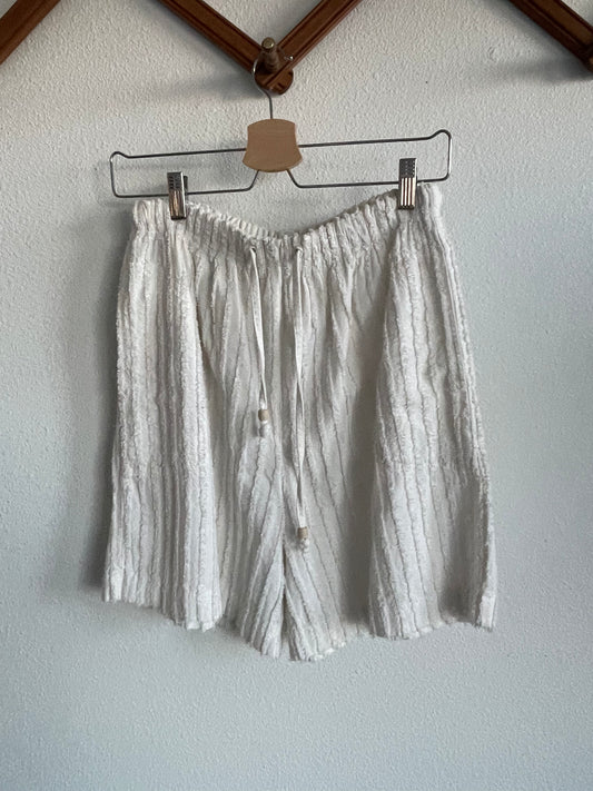 White cotton summer shorts Sz S - M