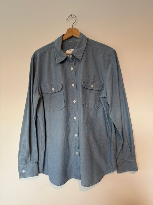 Vintage Cotton Chambray Button Up