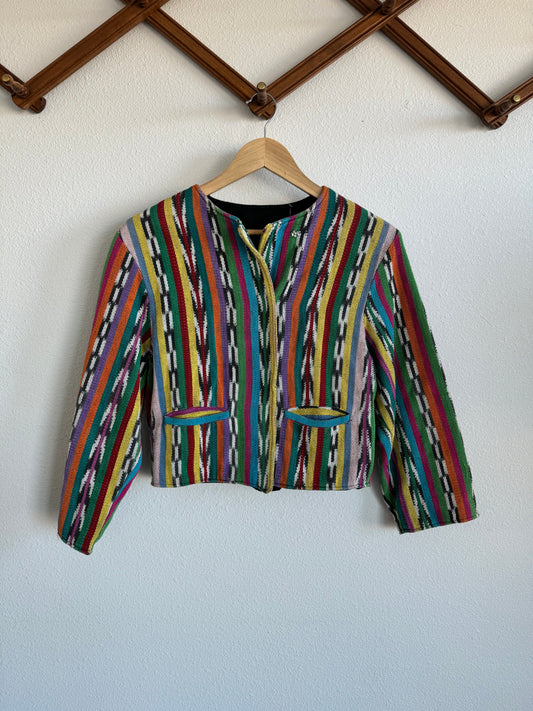 Vintage Guatemalan Crop Jacket Sz S