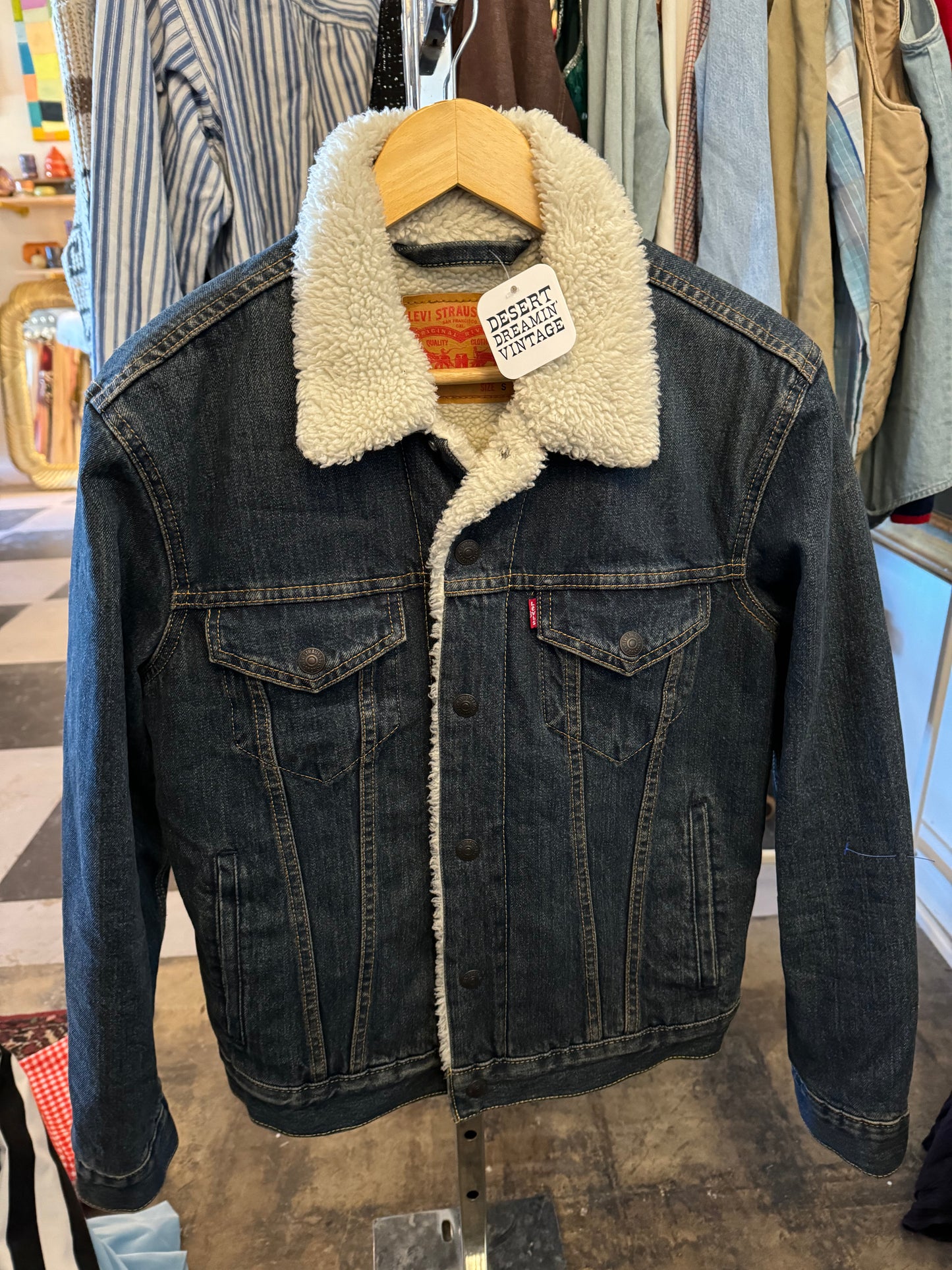 Denim Levi Sherpa Sz S