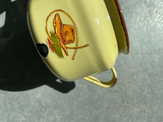 Vintage western tin cup