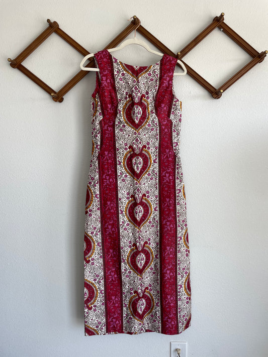 70s bohemian dress Sz S