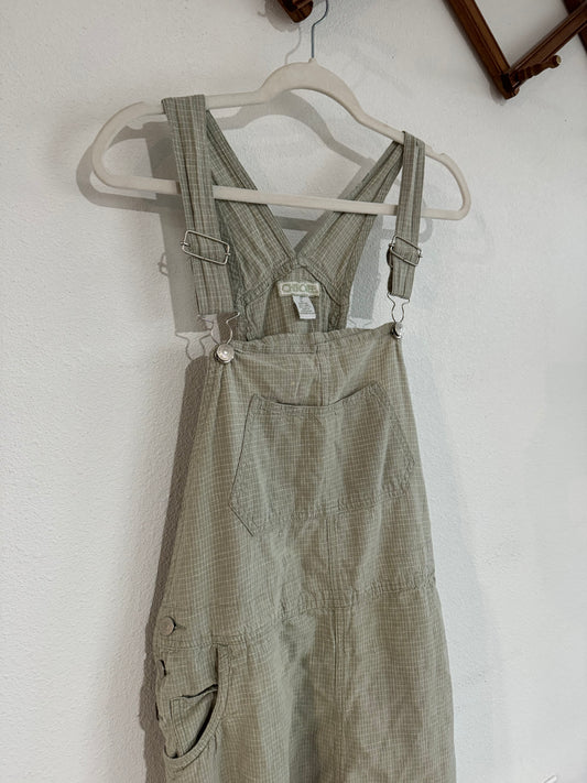 Vintage Linen Overalls Sz L