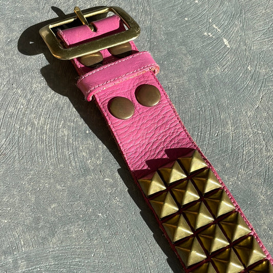 Pink studded belt