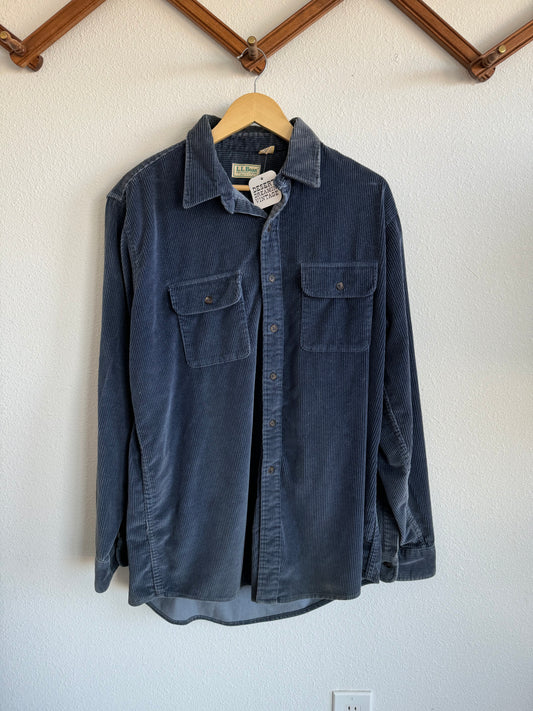 Vintage LL Bean Corduroy Button Up Sz M / L