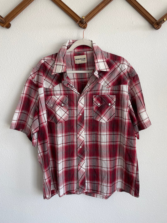 Vintage Rustler double dagger pearlsnap Sz XL