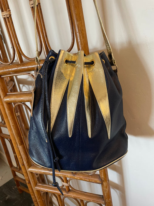 Vintage leather “bolt” bag