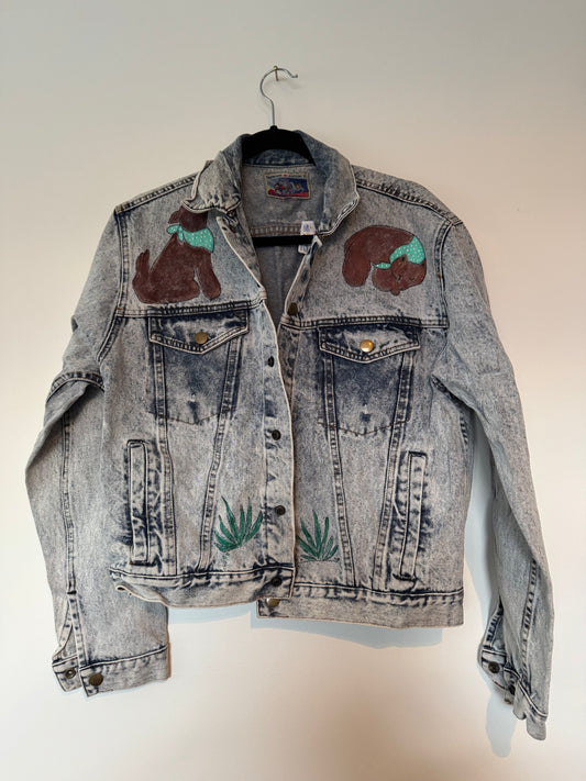 Vintage Denim Western Scene Jacket Sz m-L