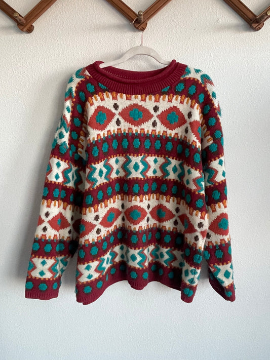 Vintage southwestern knit Sz L