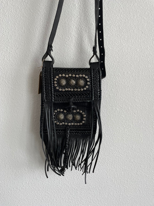 Leather Concho Fringe Bag