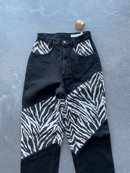 90s Zebra Western Show Rider Pants Sz 24/25