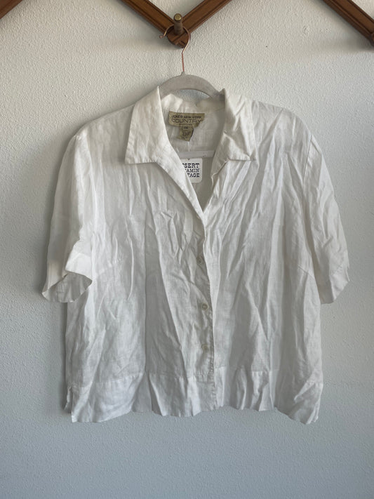 Vintage Linen Shortsleeve Sz L