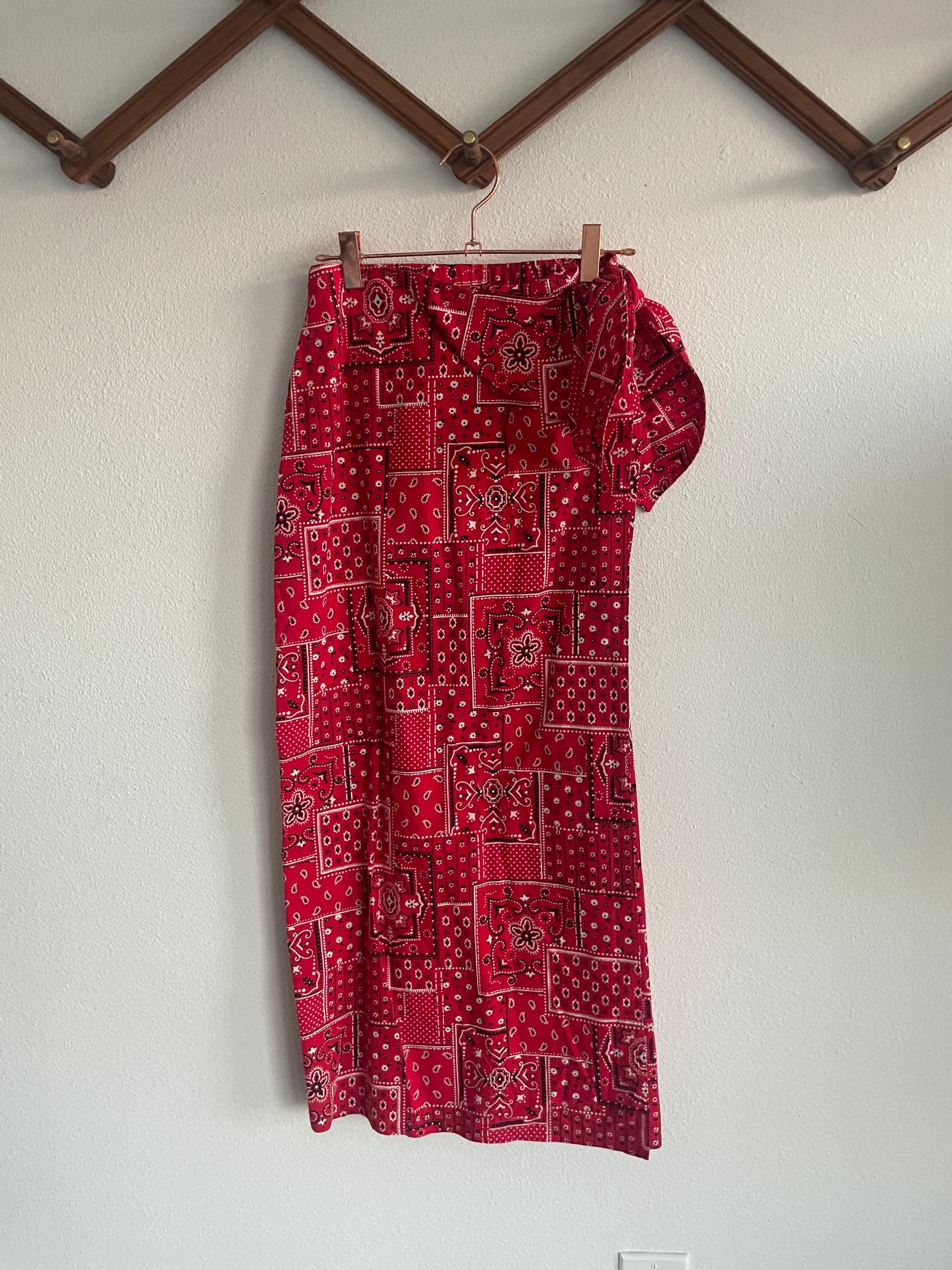 Vintage Bandana Wrap Skirt Sz S / M