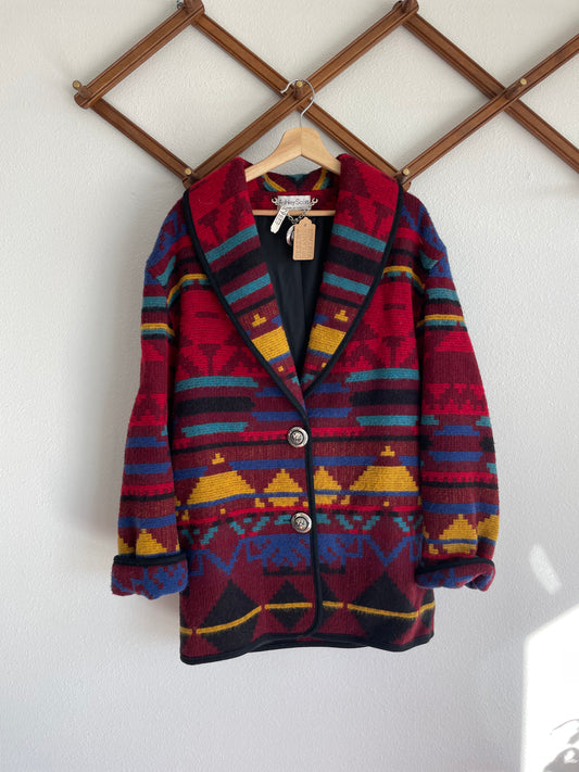 1980s Southwestern Blanket Coat