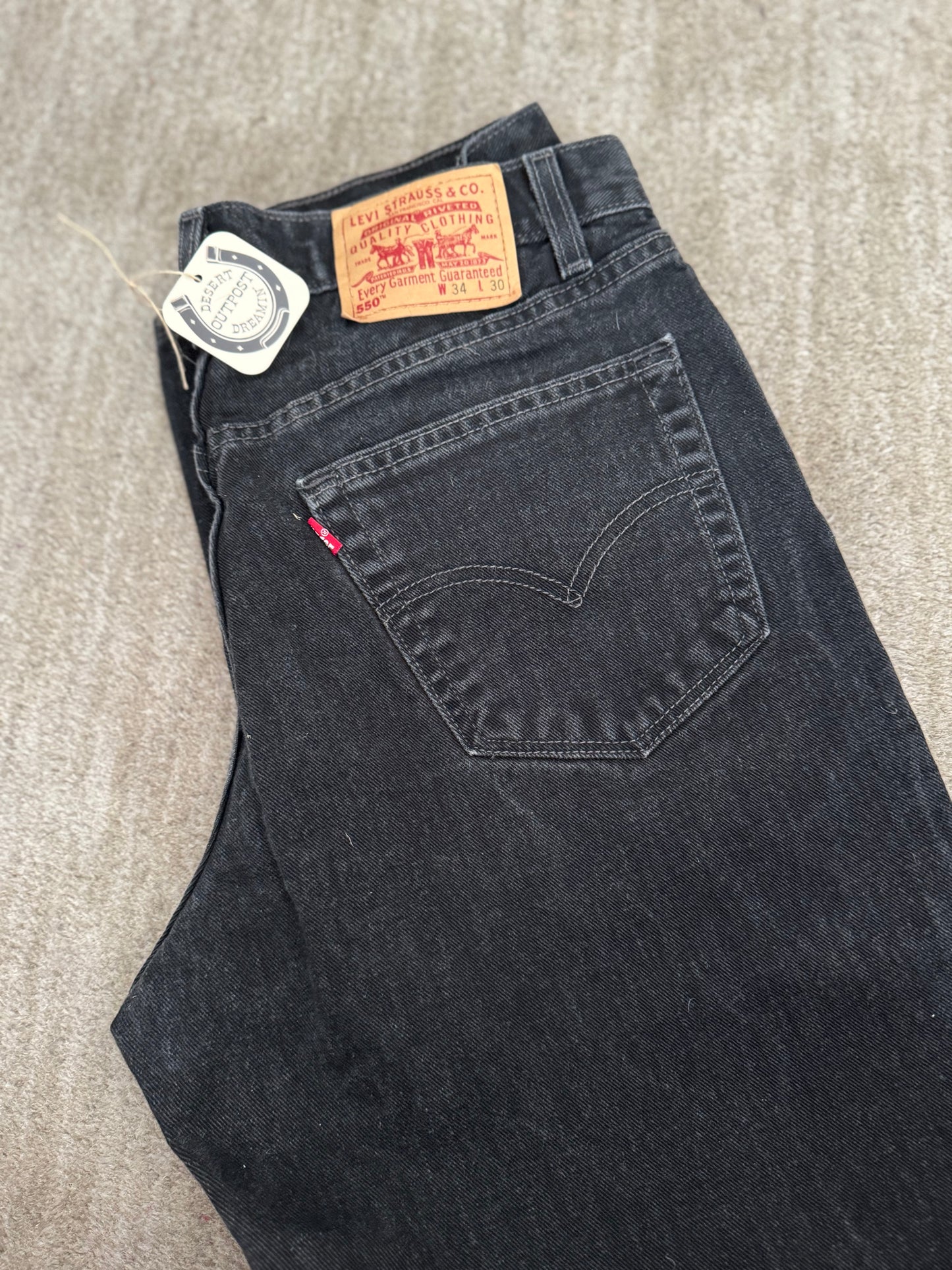 Vintage Black denim Levi’s Sz 35