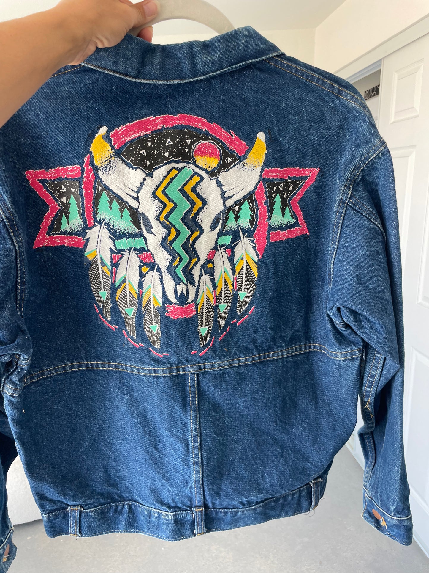 80s denim Bull jacket Sz S - M