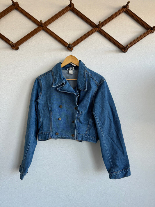 Vintage Denim Crop Jacket Sz M