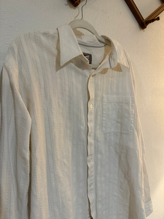 White cotton desert shirt Sz L / XL