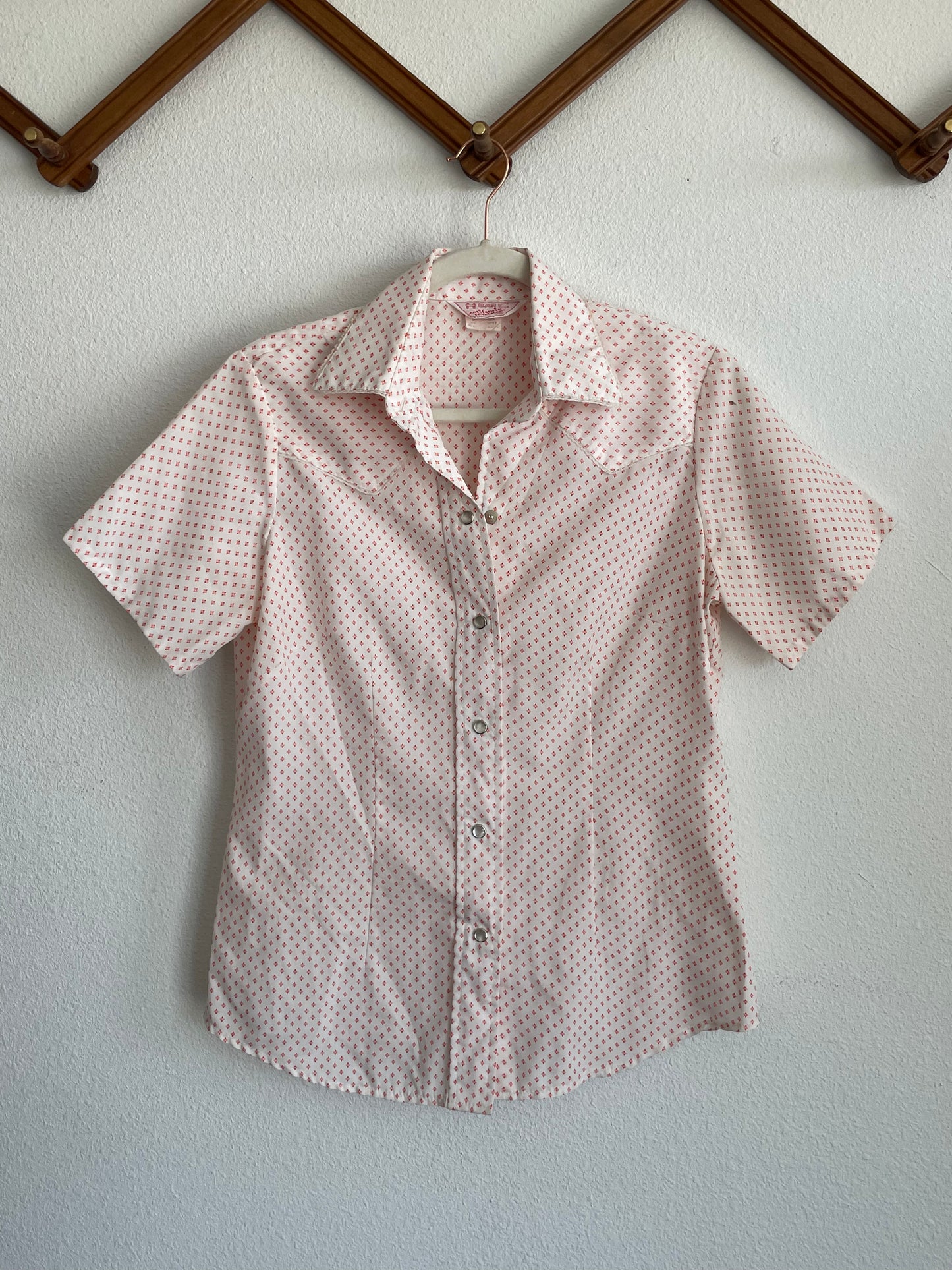 70s western pearlsnap Shortsleeve Sz S - M