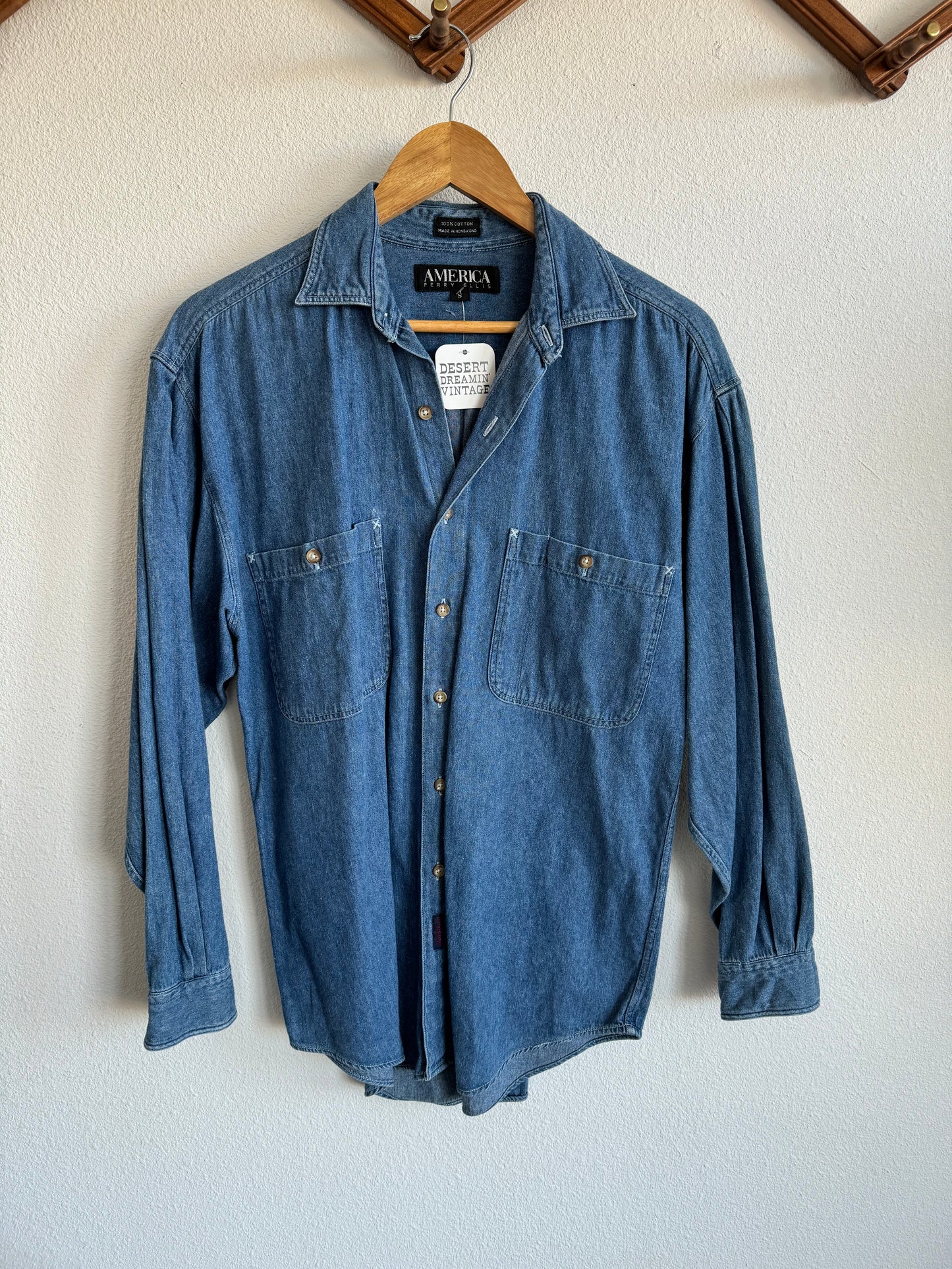 Vintage Denim Button Up Sz L